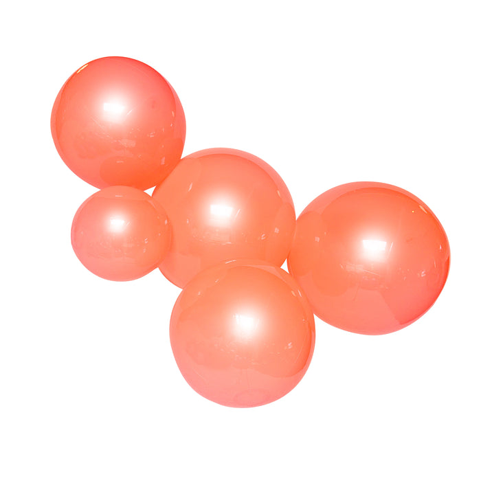 SHIPS NOW • Balloon Garland: 5-Cluster in Neon Coral (Semi-Transparent) • FINAL SALE
