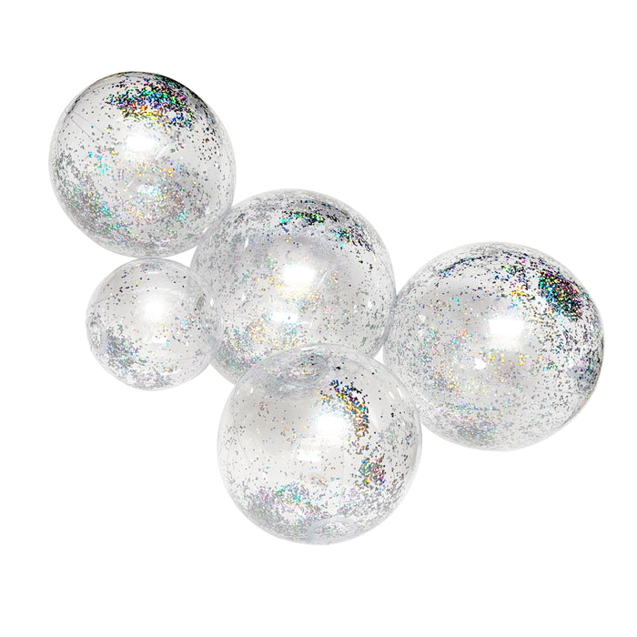 SHIPS NOW • Balloon Garland: 5-Cluster with Glitter in Clear (Transparent) • FINAL SALE