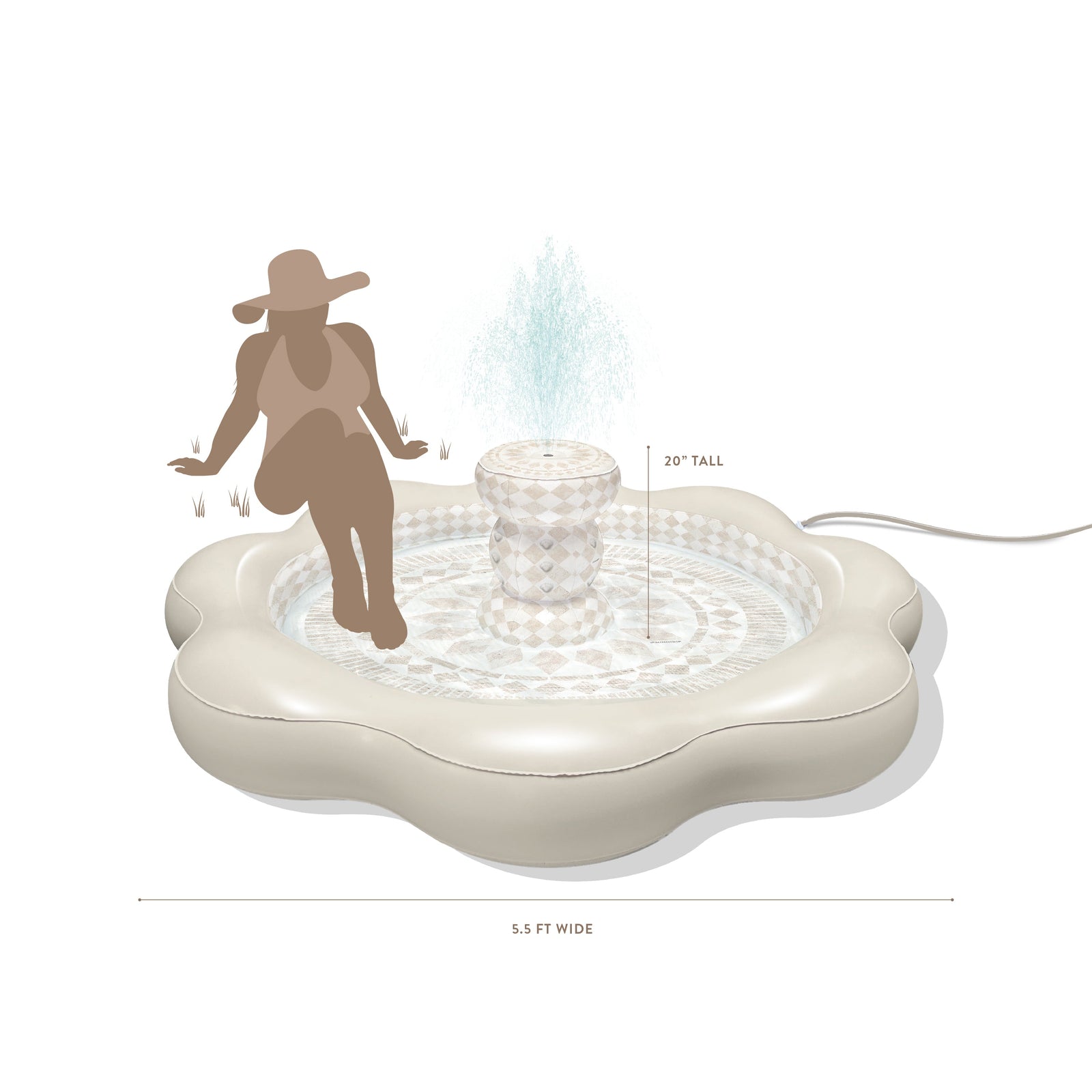 the COASTAL TRAVERTINE Fountain Sprinkler