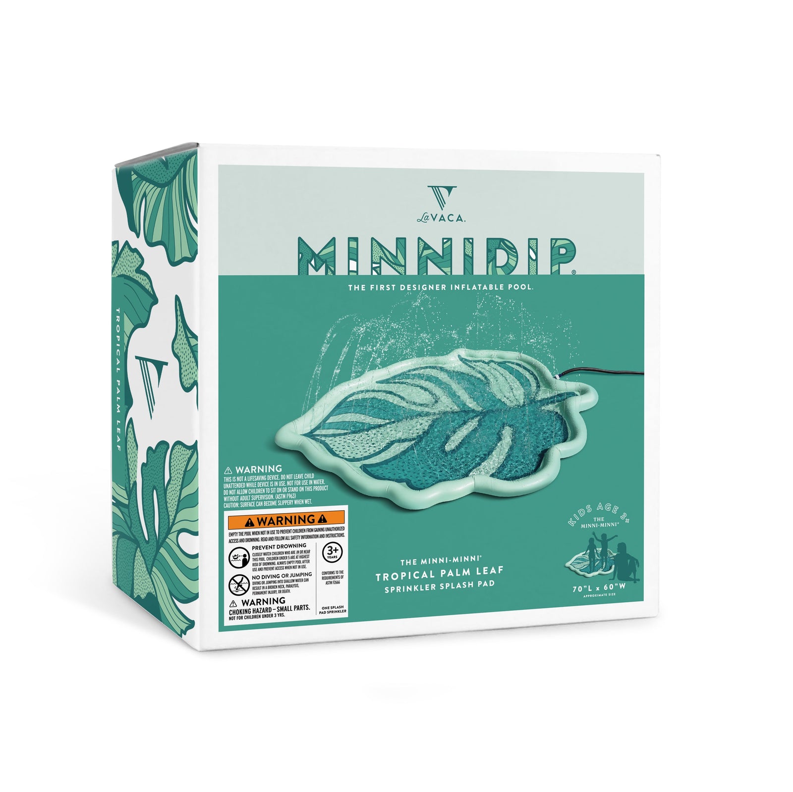 the TROPICAL PALM LEAF splash pad sprinkler