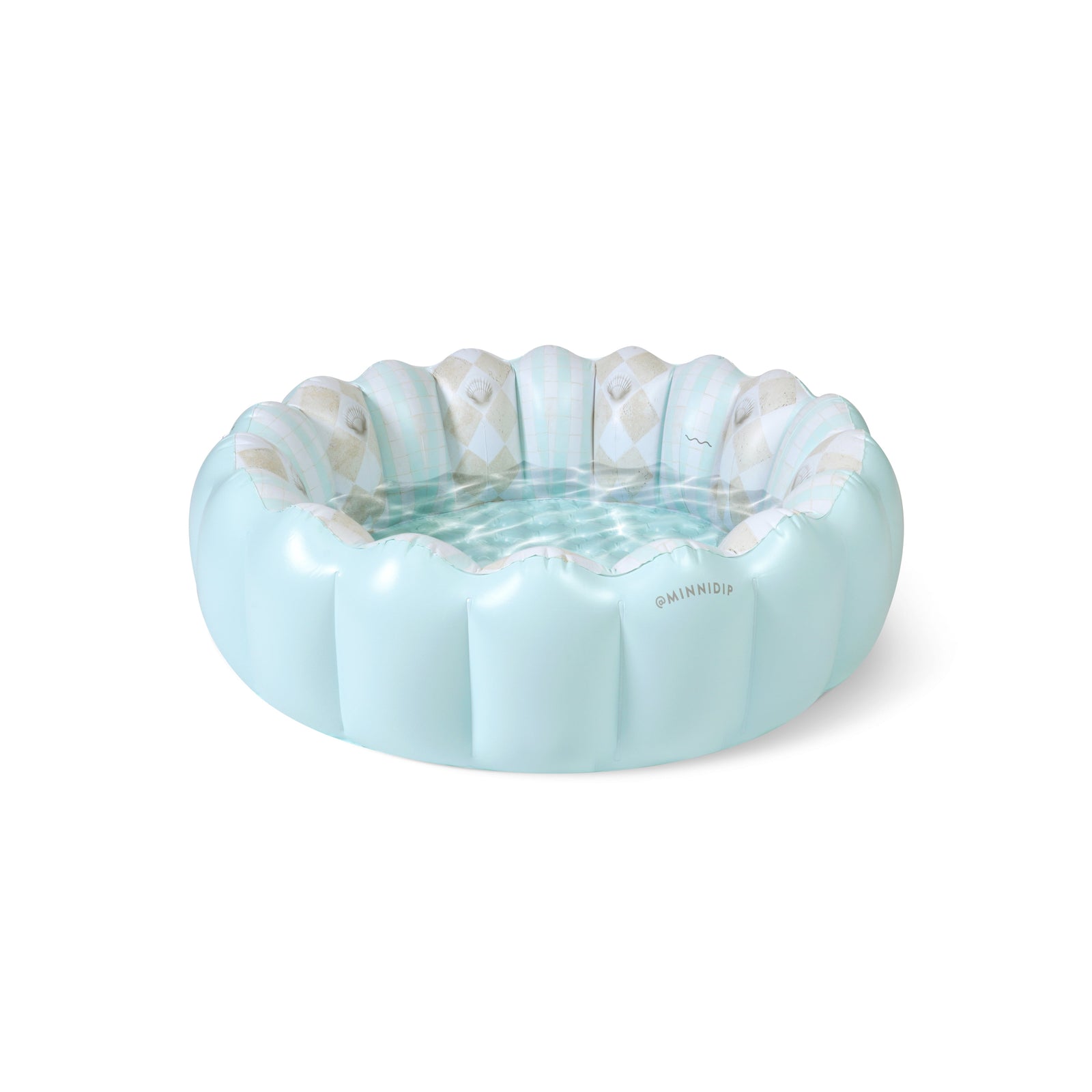 the COASTAL TRAVERTINE Tufted Minni-Minni Pool