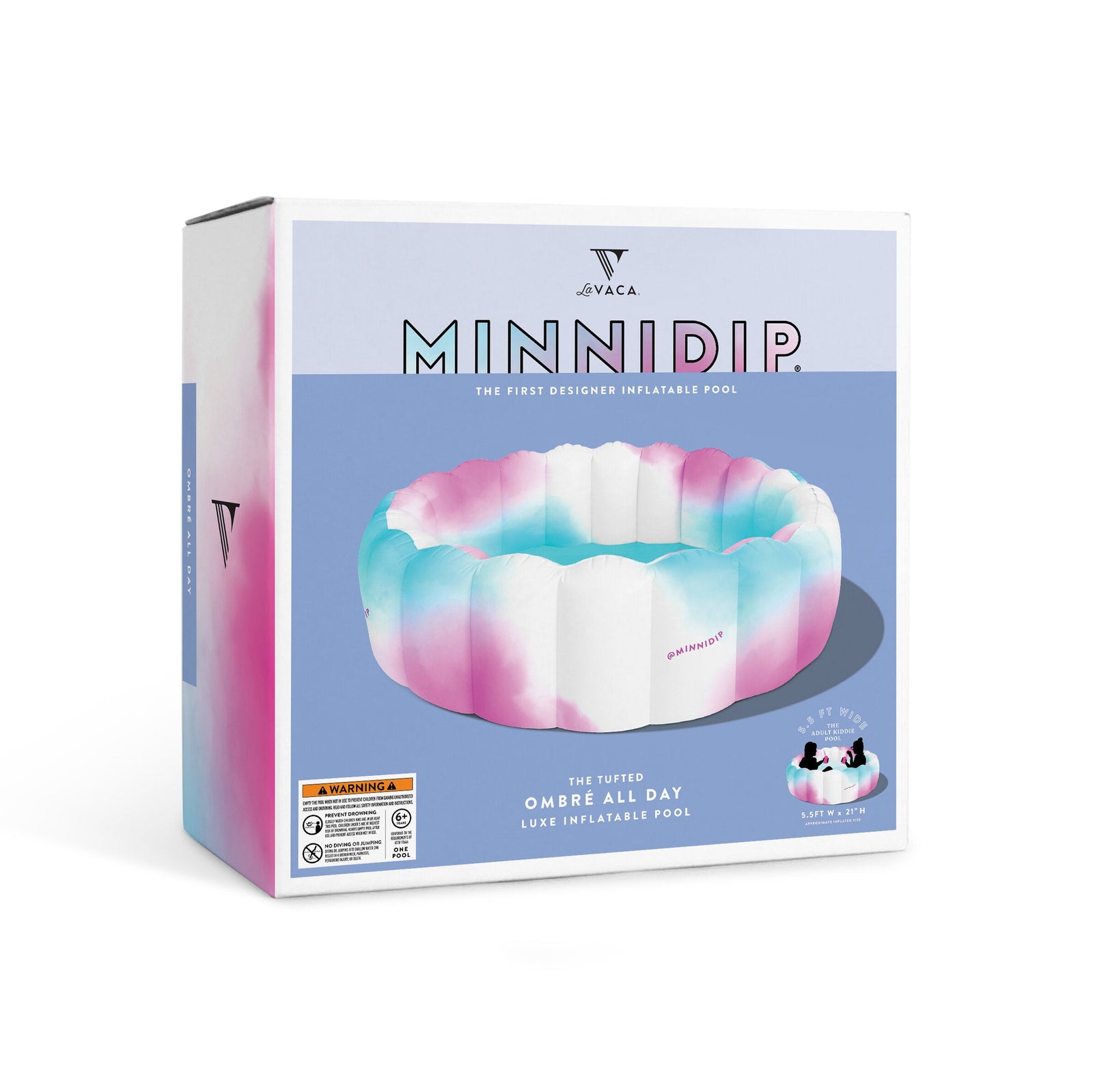 the OMBRÉ ALL DAY luxe inflatable pool