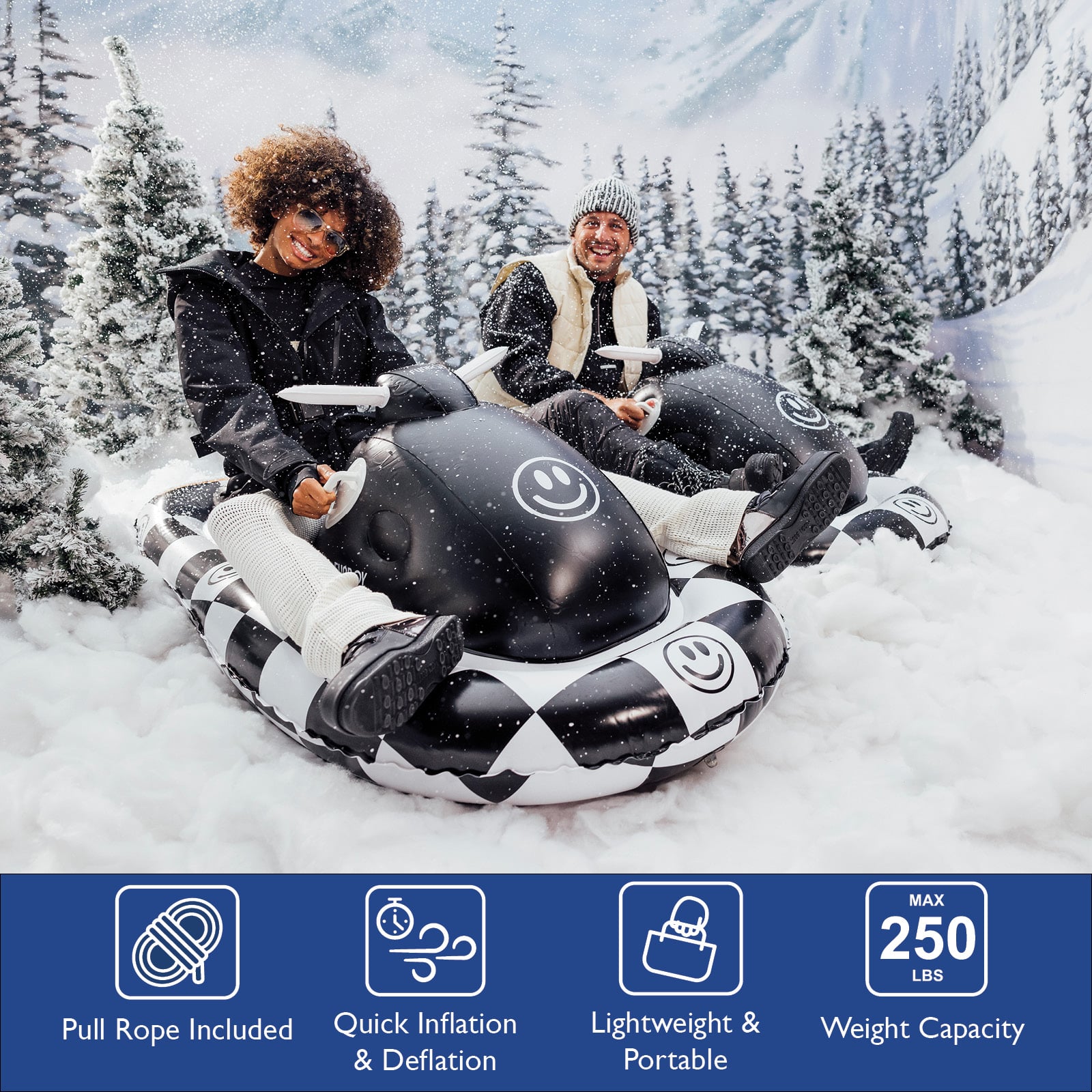 Inflatable Snowmobile Snow Sled