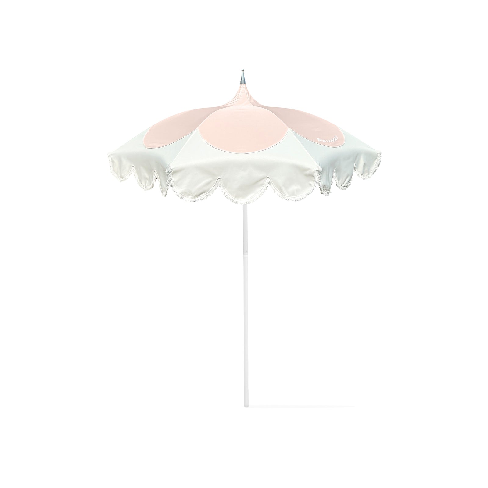 the SCALLOPED PETAL Market Umbrella in Blush