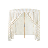 the CHECKER CABANA STRIPE Beach Cabana in Sand