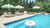 the SCALLOPED Market Umbrella in Topiary